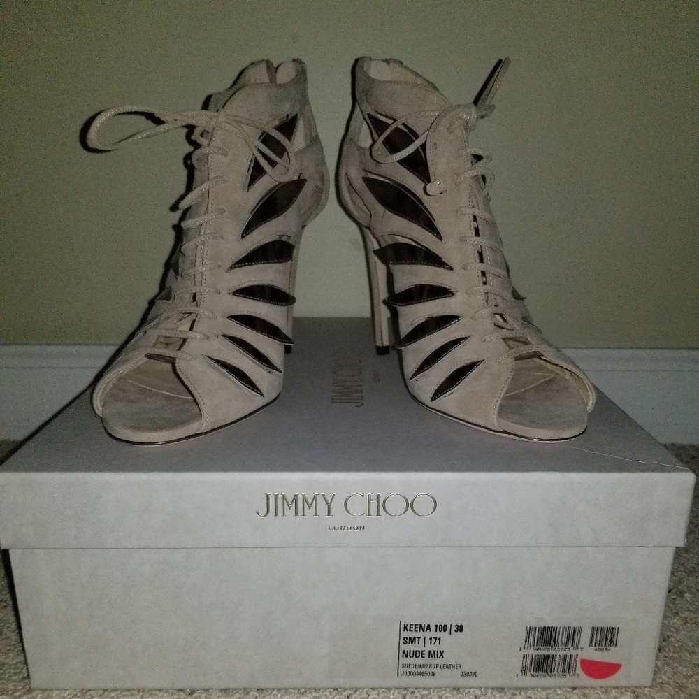 Jimmy Choo Cutout Suede Sandal